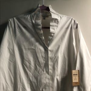 Long sleeve white button down